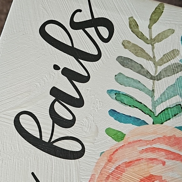 18x6 Love Never Fails Canvas Wall Art NWOT Seven Trees Design 1 Corinthians 13:8 - Picture 7 of 11